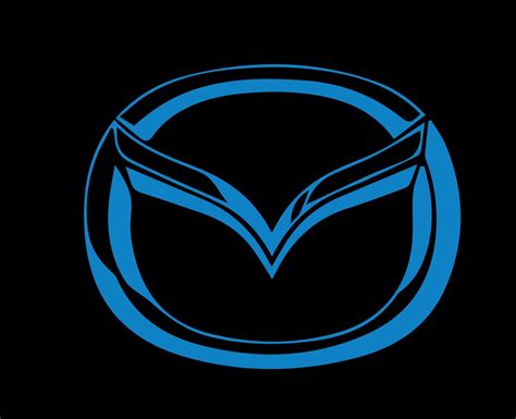 Mazda Brand Logo Symbol Blue Design Japan Car Automobile Vector ...