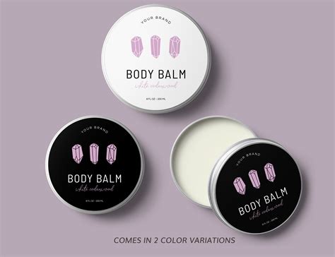 Editable Cosmetic Jar Label Body Product Jar Label Diy Wrap Around Jar Label Body Butter