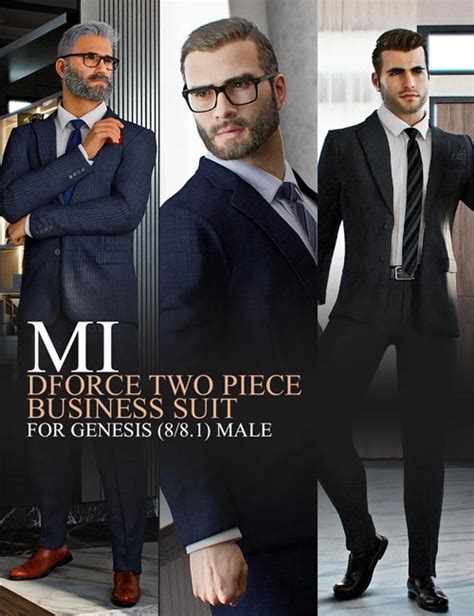 Dforce Mi Two Piece Business Suit For Genesis And Males Daz D