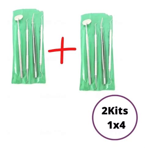 Básico Dental Bolsa 1x4 Adulto Acero Inoxidable 2kits Oav Envío gratis