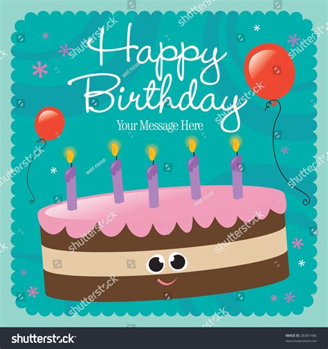 Happy Birthday Card Stock Vector Royalty Free 28381486