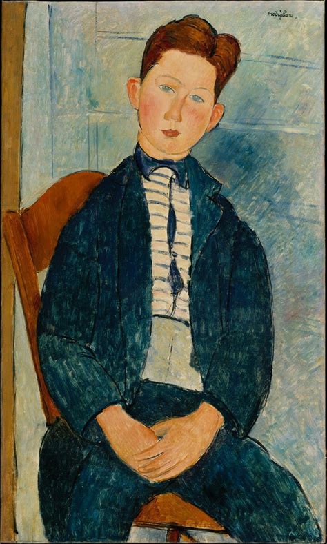 Amedeo Modigliani Boy In A Striped Sweater Oil On