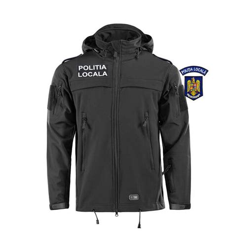 Jacheta Softshell Police Neagra M Tac Cu Embleme Politia Locala