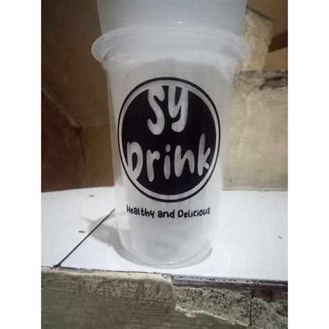 Jual Sablon Gelas Cup Plastik Slim 16 Oz 8 Gram OVAL 1000PCS Shopee