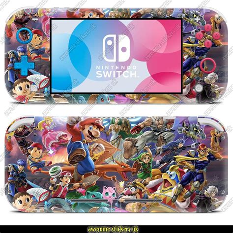 Nintendo Switch LITE skins 217 - SUPER SMASH BROS - Awesome Stickers UK