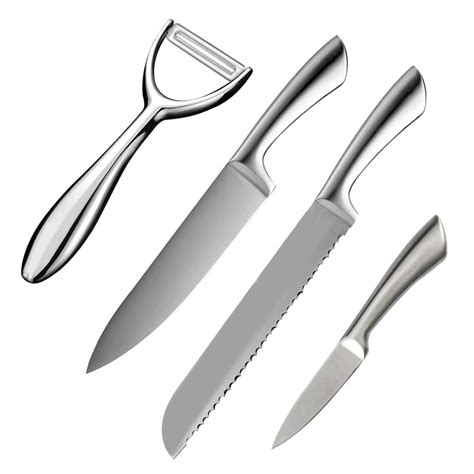 Pure Stainless Steel Kitchen Knife Set - 4 Pieces | Shop Today. Get it ...