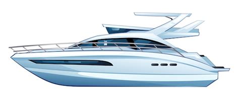 Premium Vector | Speedboat vector cartoon illustration Yacht isolated on white background