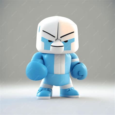 Premium AI Image | a blue and white robot with a blue face.