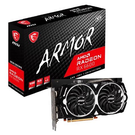 Placa De Video Radeon Rx 6600 Msi Armor 2x