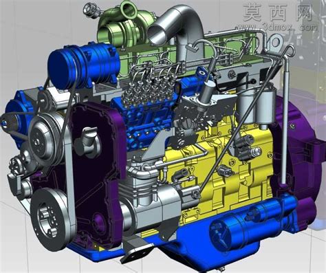 柴油发动机ug设计 免费机械三维模型设计软件下载 莫西网