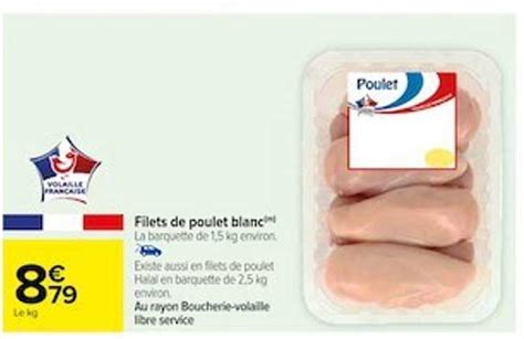 Promo Filets De Poulet Blanc Chez Carrefour Icatalogue Fr