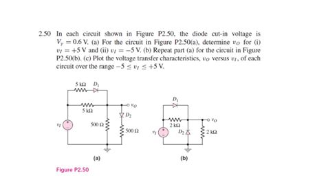 Solved In Each Circuit Shown In Figure P The Diode Chegg