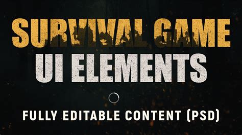 Editable Survival Horror Ui Elements Bundle Png Psd 카테고리 2d 애셋