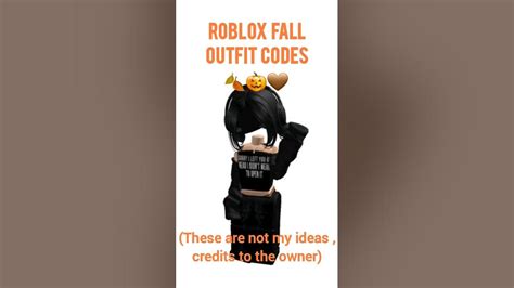 Roblox Fall Outfit Codes 🍂🎃🤎 Youtube