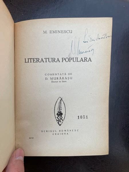 Dumitru Murarasu Clasicii Romani Comentati Mihai Eminescu