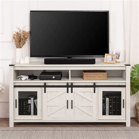 Wampat Farmhouse Tv Stand For 65 Inch Tv Wood Entertainment Center