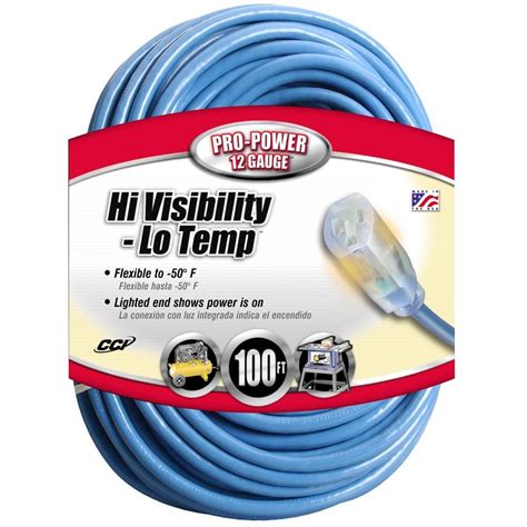 Southwire 100 Ft 12 3 SJTW Hi Visibility Low Temp Outdoor Heavy Duty