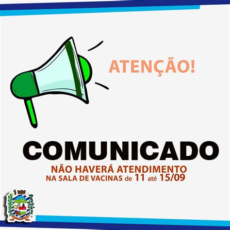 AVISO ATENDIMENTO SALA DE VACINAS Prefeitura Municipal de Estação