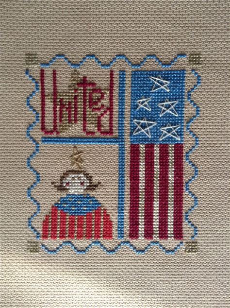 completed cross stitch Trilogy United freedom US flag | Patriotic cross ...