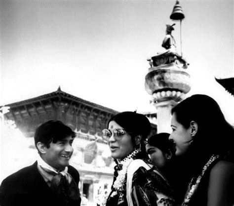 Dev Anand with Zeenat Aman & Poonam Sinha during the making of "Hare ...