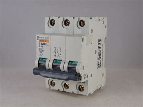 Merlin Gerin MCB 25 Triple Pole 3 Phase Breaker Type C 25A C60HC325