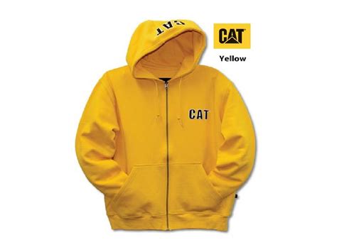 Mens Caterpillar Cat® Full Zip Front Hoodie Jacket New Ebay