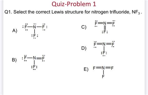 Solved Q1. Select the correct Lewis structure for nitrogen | Chegg.com