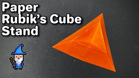 How To Fold An Origami Rubiks Cube Stand Youtube