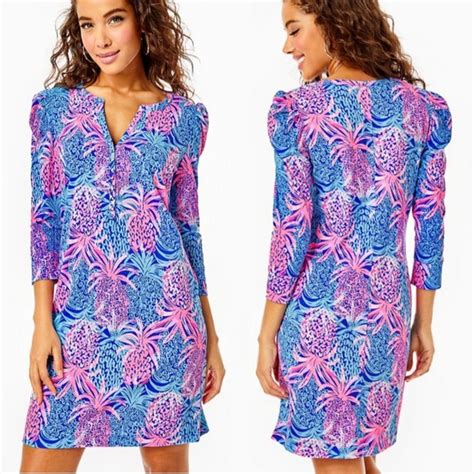 Lilly Pulitzer Dresses Lilly Pulitzer Marlie Dress Borealis Blue Tropic Down Low Poshmark