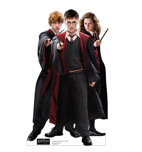 Amazon Cardboard People Harry Hermione Ron In Robes Life Size