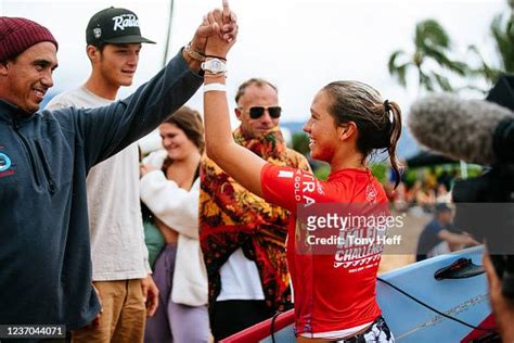 Pua Desoto of Hawaii after surfing in Heat 4 of the Round of 32 at ...