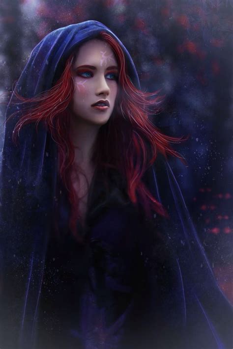 Mystic Beauty And Darkness Fantasy Girl Character Portraits