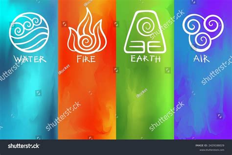 earth air water space fire royalty  images stock