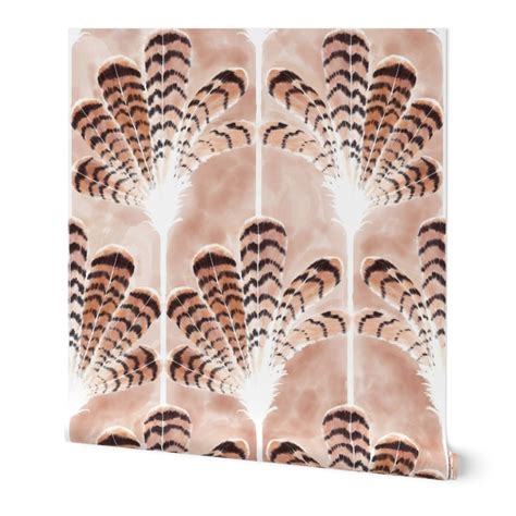 Divine Light Red Tailed Hawk Feather Wallpaper Spoonflower