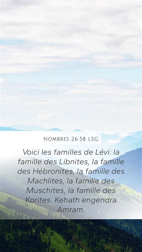 Nombres 26 58 LSG Mobile Phone Wallpaper Voici les familles de Lévi