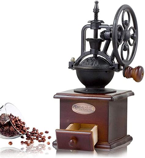 Amazon Burr Coffee Grinder Burr Grinder Vintage Style Wooden Hand