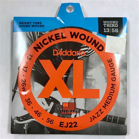 D Addario XL Nickel Wound Electric Guitar Strings Wound Third Jazz