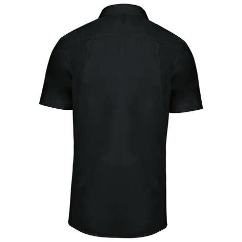 Chemise pilote manches courtes homme Black imprimé et personnalisé