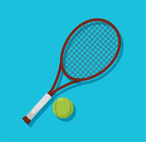 Premium Vector Tennis Rackets And Ball Isolated Vector Illustration