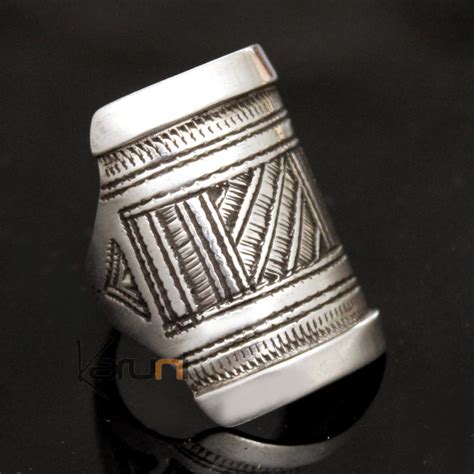 Bijoux Touareg Ethniques Bague Chevali Re En Argent Grav E Homme Femme