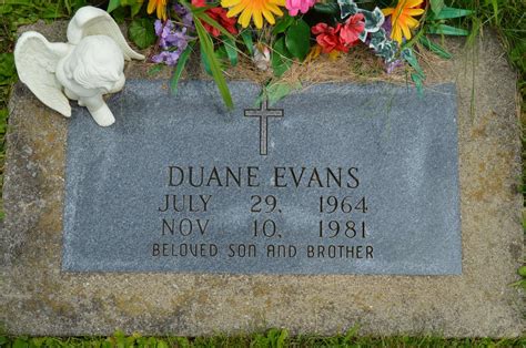 Gary Duane Evans 1964 1981 Find A Grave Memorial