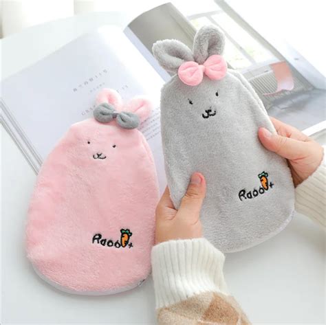 Explosion Proof Plush Hot Water Bottle Cover Warm Water Bag Removable