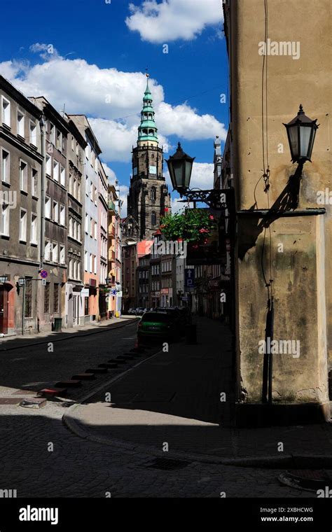 Swidnica, Dolny Slask, Polska, old town Swidnica, Cathedral, Dluga street, silesia, Poland ...