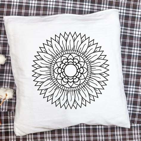 Sunflower Mandala Svg Zentangle Art Svg Flower Svg Etsy