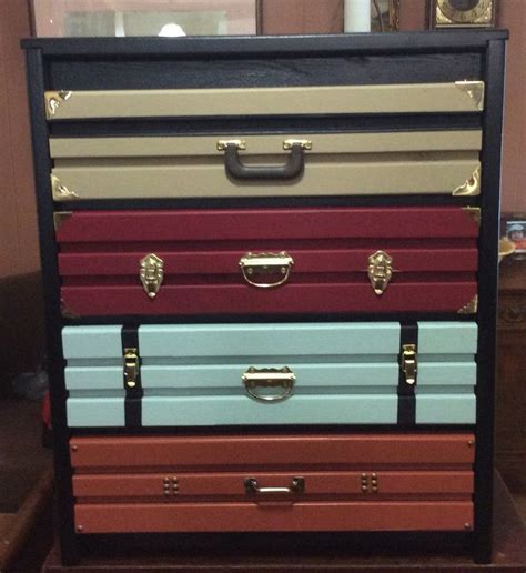 Design By Ellet Thrift Refinished Dresser Made To Look Like Suitcase