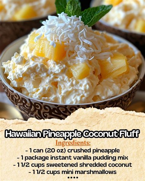 Hawaiian pineapple coconut fluff – Artofit