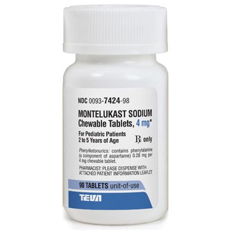 Montelukast Sodium Chew Mg Rx Products