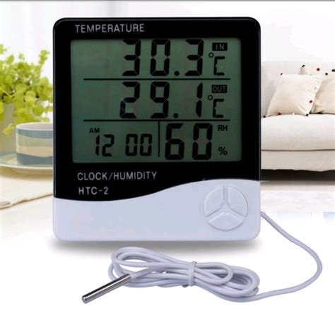 Jual Thermometer Hygrometer Ruang Htc Suhu Dan Kelembaban Shopee