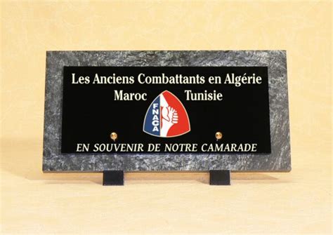 Plaque funéraire Anciens Combattants FNACA Sérigraphie Wetter Saint