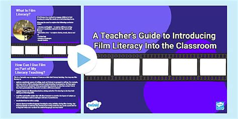 Film Literacy Powerpoint For Teachers Teaching Resource